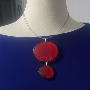 Elegant Red Pendant Necklace